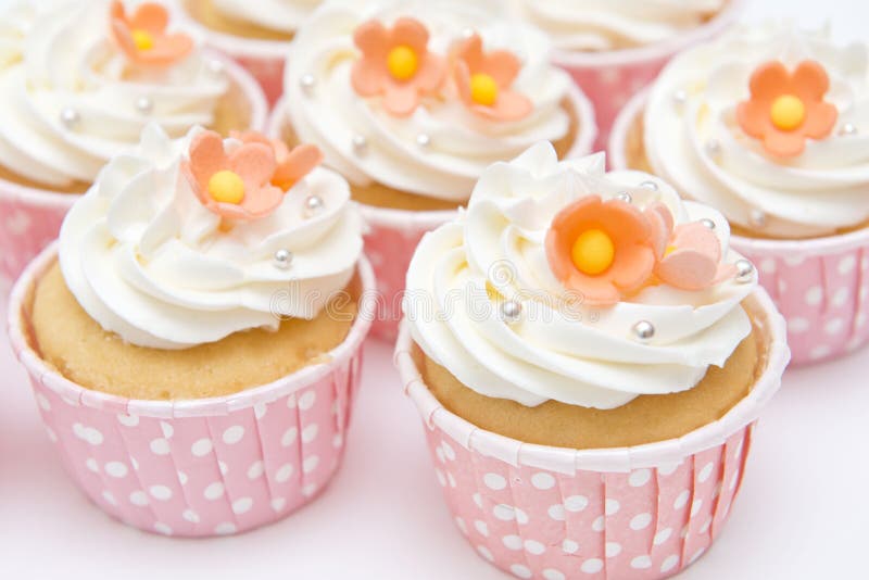 Flower cupcake stock image. Image of cupcakes, fondant 13042463