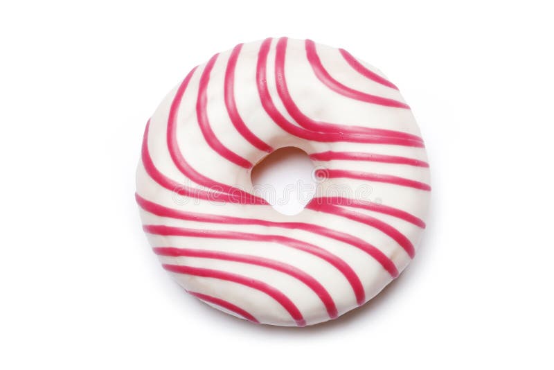 Sweet Donuts with Sugar Icing Isolated on a White Stock Photo Image