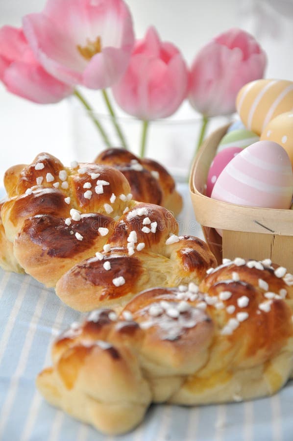 Sweet German Easter Bread stock image. Image of breakfast ...