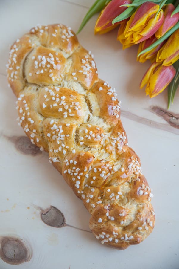Sweet German Easter Bread stock photo. Image of bread ...