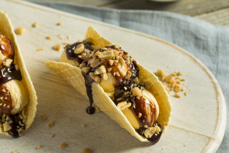Sweet taco ice cream stock image. Image of summer, cream 278426377