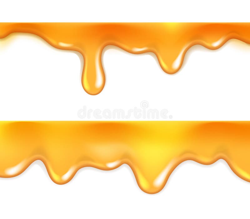 Sweet honey drips vector illustration.