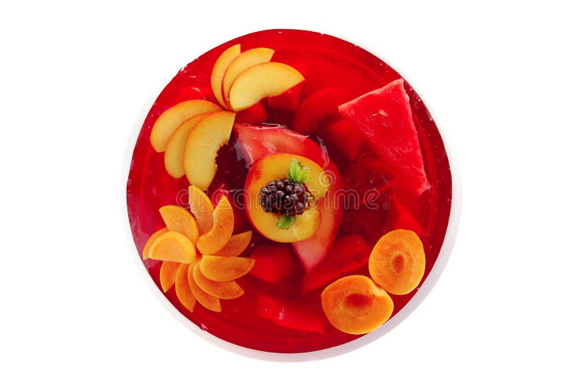 Fruits Jelly Cake and Nectarine Stock Image Image of peach, freshness
