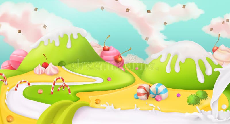 Sweet landscape background stock illustration