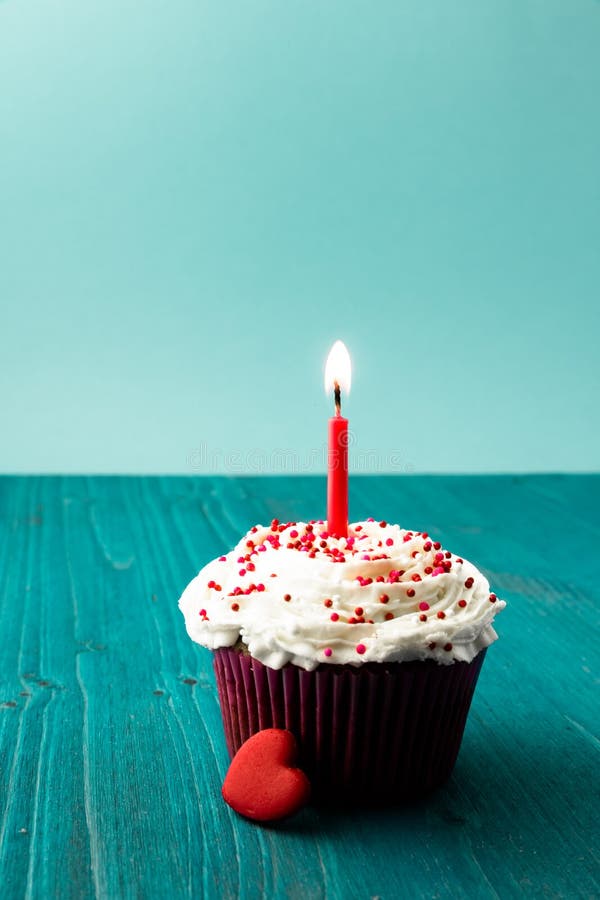 Sweet Little Birthday Cake with Candles Stock Photo Image of blue, frosting 37871530