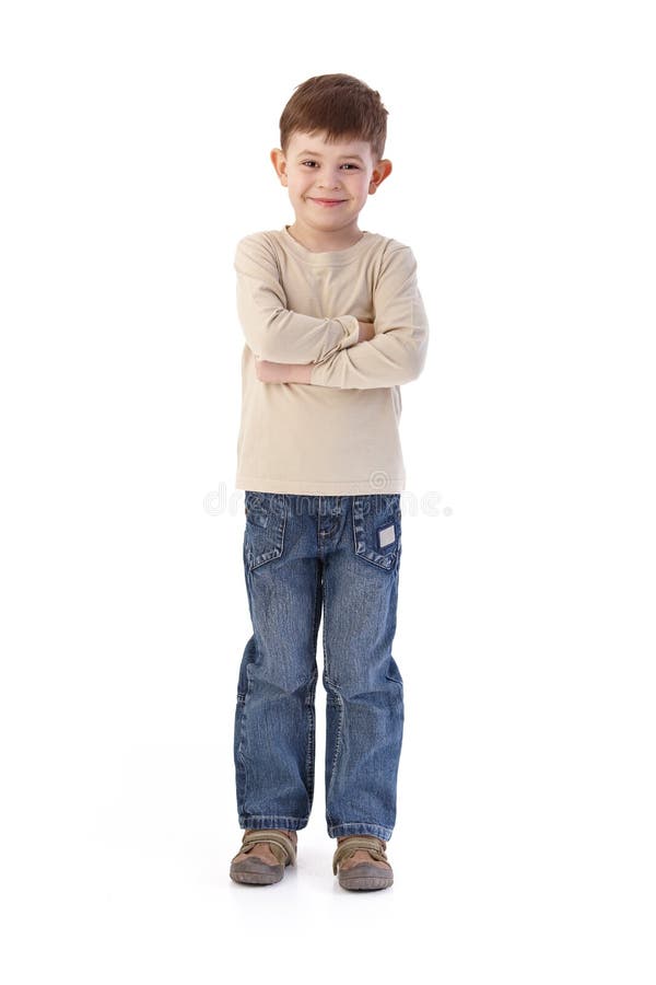 Sweet Little Kid Smiling Arms Crossed Stock Image Image 20659891