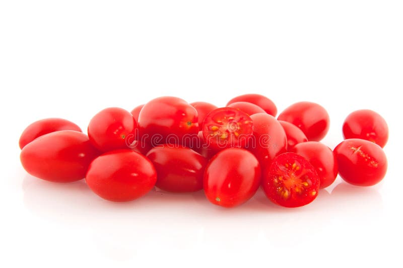 Sweet little tomatoes stock image. Image of white, sweet 15689751