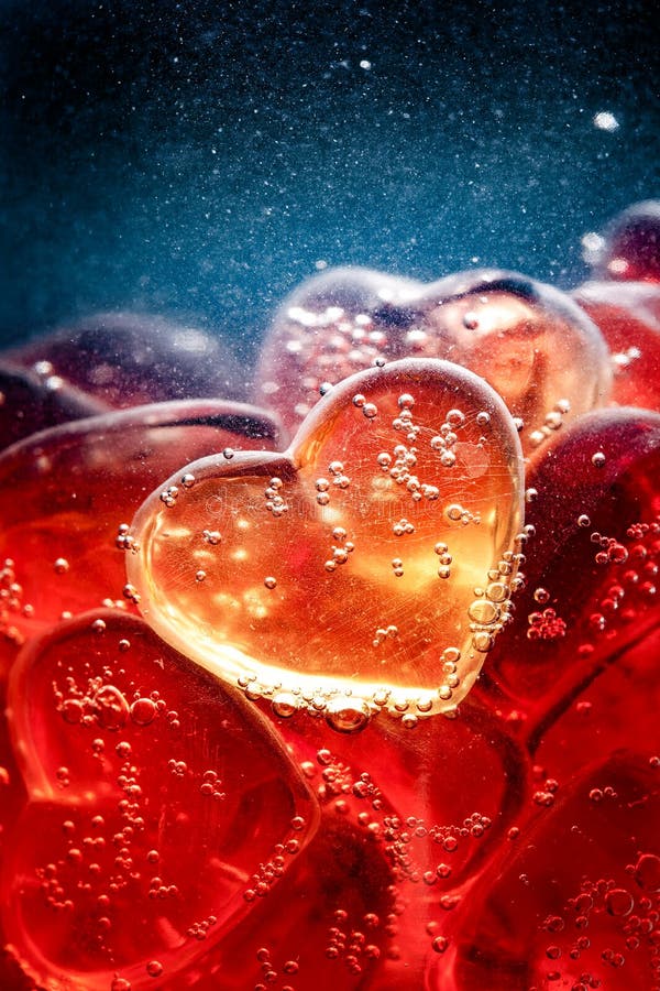 Sweet love background, Valentine`s Day Sweet Heart jelly