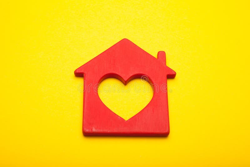 Sweet love home concept, heart decor royalty free stock photos Sweet love home concept, heart decor royalty free stock photos