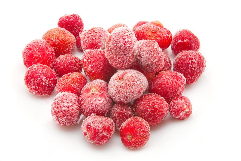 Sweet, luscious frozen strawberries