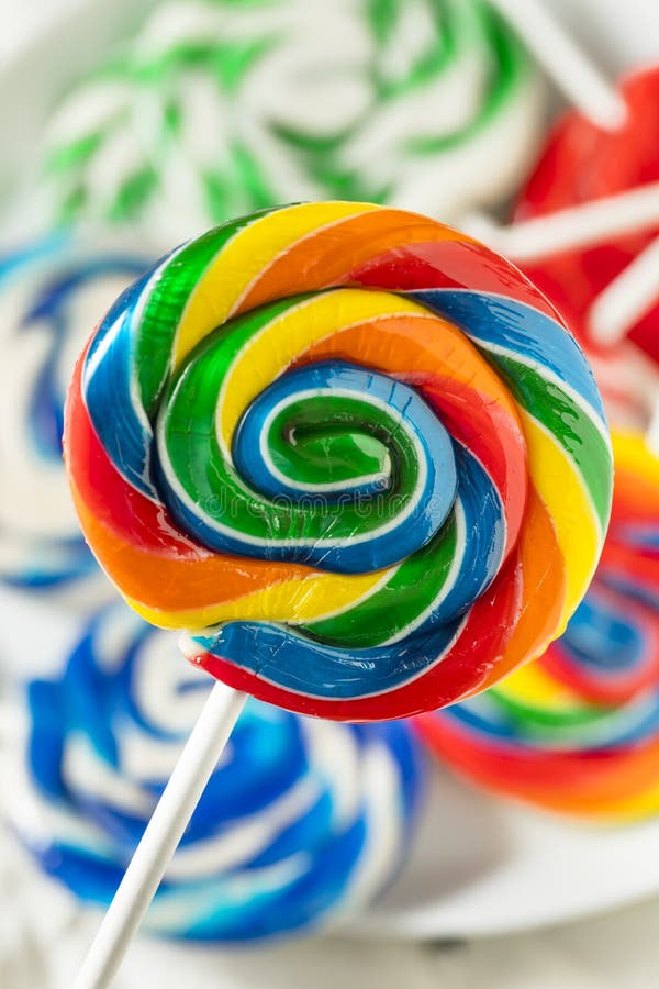 Sweet Multi Colored Lollipops Stock Photo - Image of snack ...