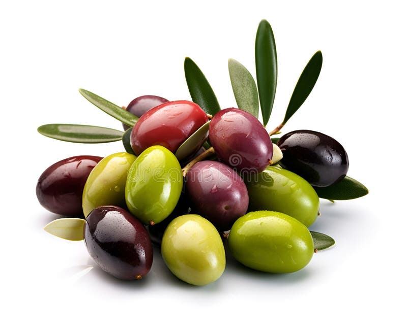 Sweet olives with leaves stock photo. Image of food 279473978