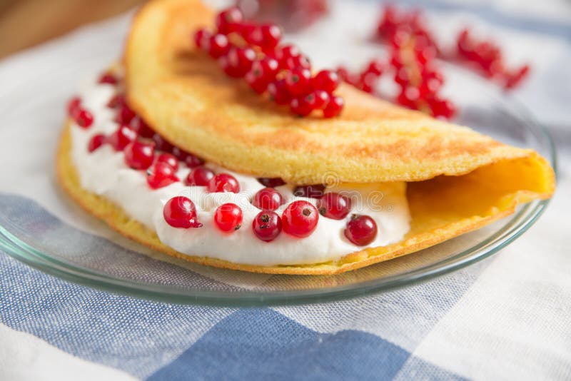 Sweet Omelette with Currant Stock Photo Image of delicacy, nutrition 57366820