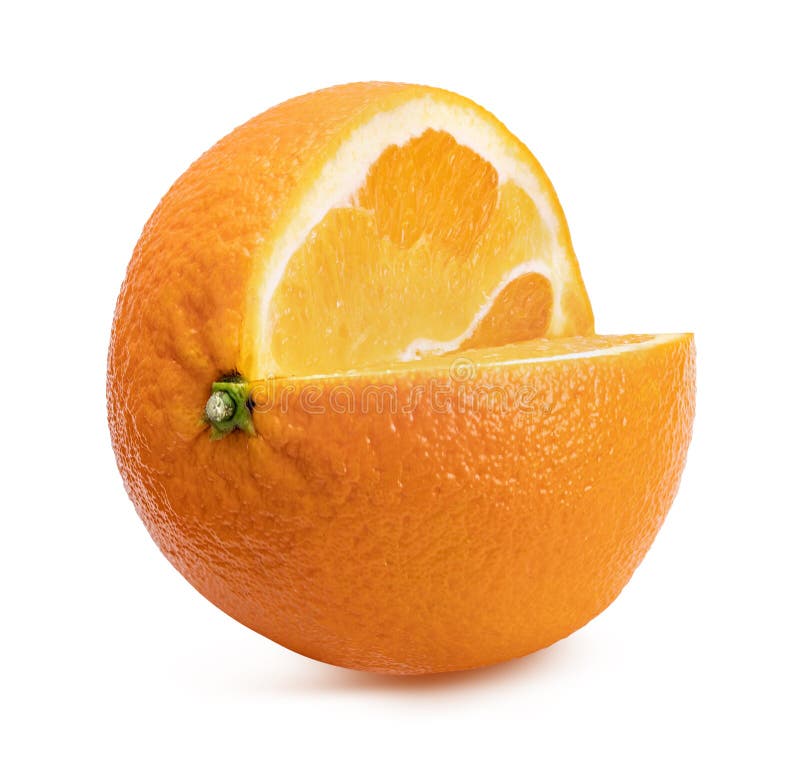 Sweet Orange Isolated on White Background Stock Photo Image of single