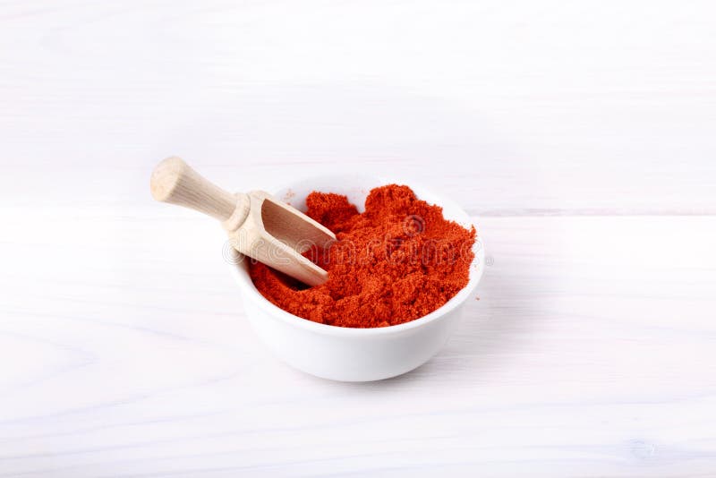 Sweet Paprika Powder on White Stock Photo Image of copy, space 134525730