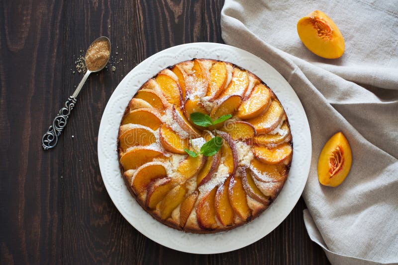 Sweet peach cake