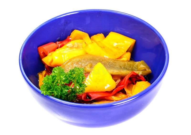 Sweet Peppers Grilled with Balsamic, Garlic Stock Image Image of meal, baked 75919373