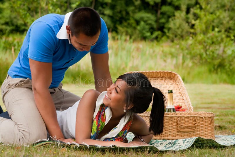 Sweet picnic couple