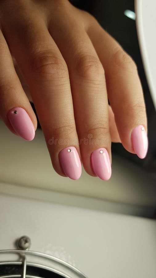 Free Nail Art Design simple | Acrylic nails almond shape, Pink nails,  Stylish nails