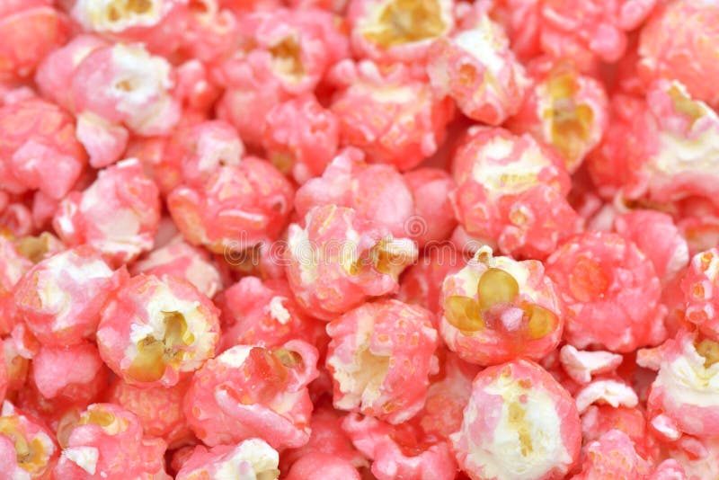 Bag of Pink popcorn stock image. Image of blue, line 17729481
