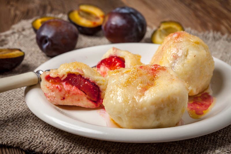 Sweet plum dumplings.