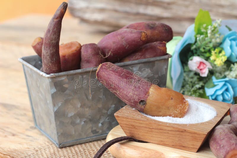 Sweet Potato Boiled with of Sugar Delicious. Stock Photo Image of
