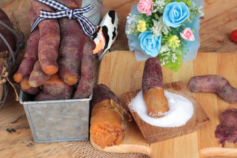 Sweet Potato Boiled with of Sugar Delicious. Stock Image Image of