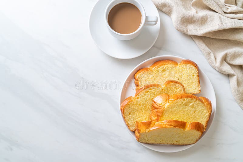 Sweet Potato Bread with Coffee Stock Photo Image of board, delicious