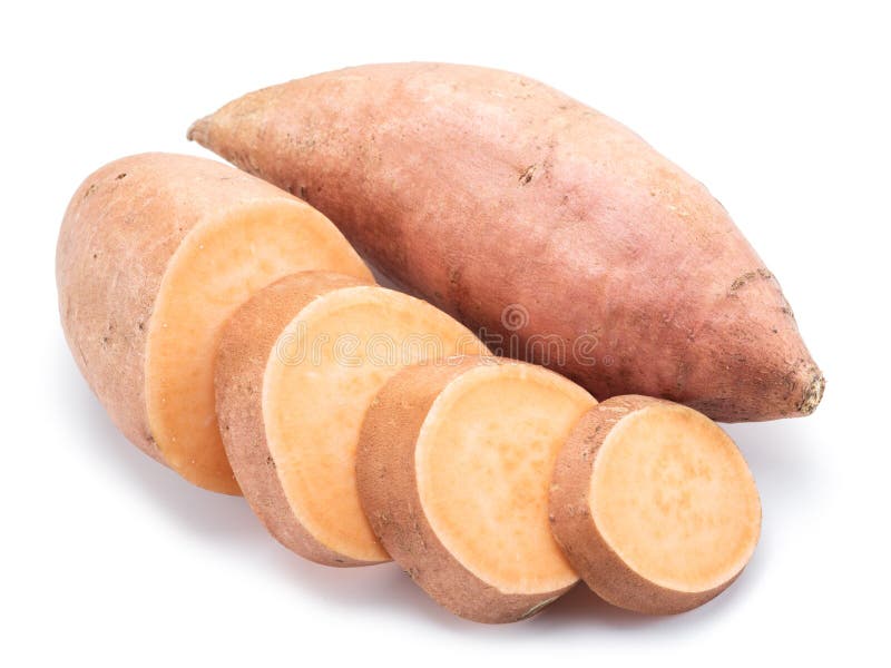 Sweet potato. Isolated on a white background.