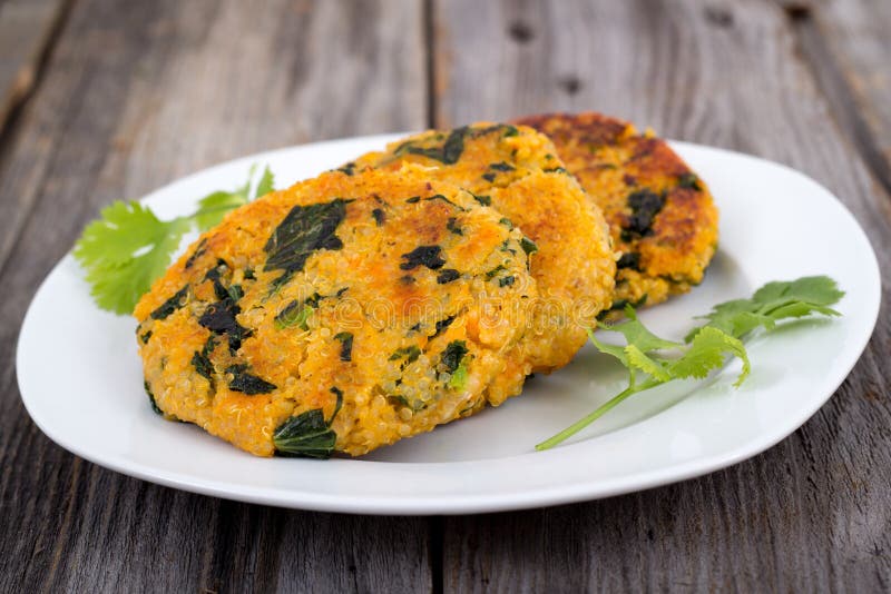 Sweet Potato Kale Quinoa Patties Stock Image Image of vegetarian