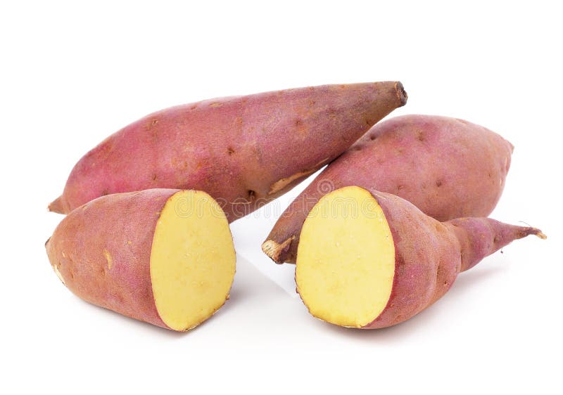 Sweet Potato on the White Background Stock Photo Image of background