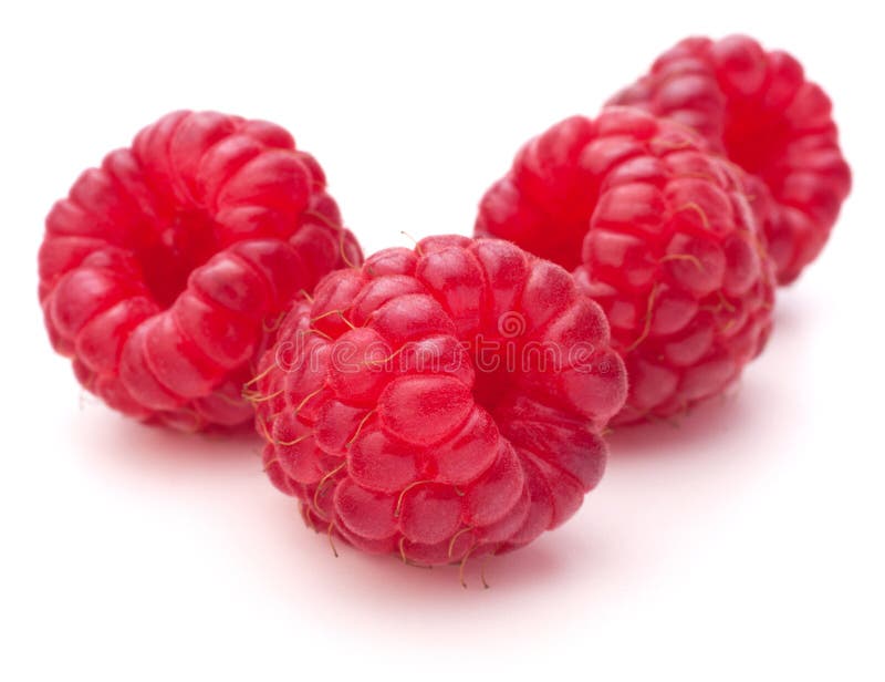 Sweet raspberry isolated on white background cutout