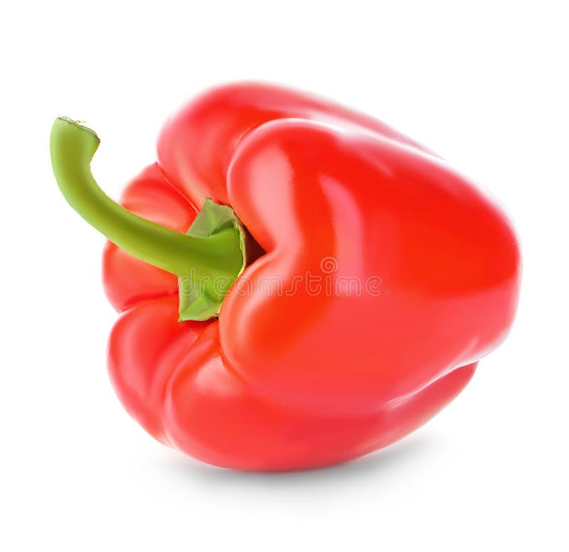 Sweet red pepper isolated on white