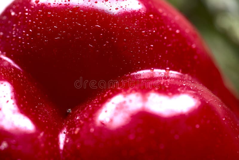 Sweet Red Pepper Macro Photography Stock Image Image of health