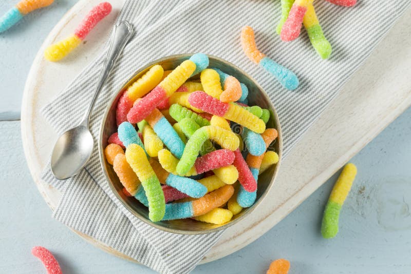 Sweet Sour Neon Gummy Worms