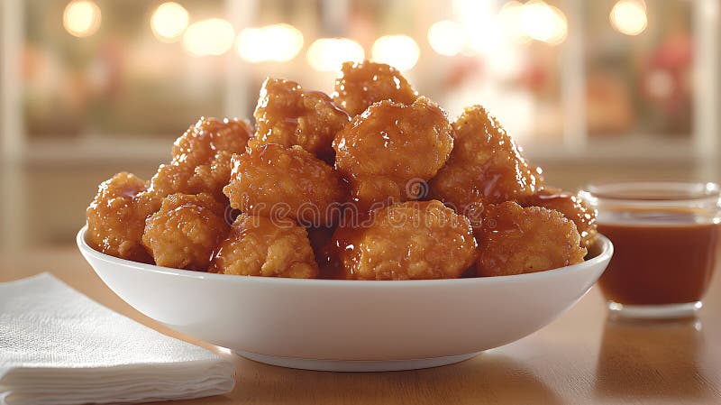 Sweet&Spicy Chicken Bites vektor abbildung