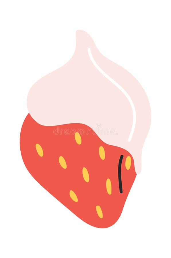 Sweet strawberry hand drawn snack royalty free illustration