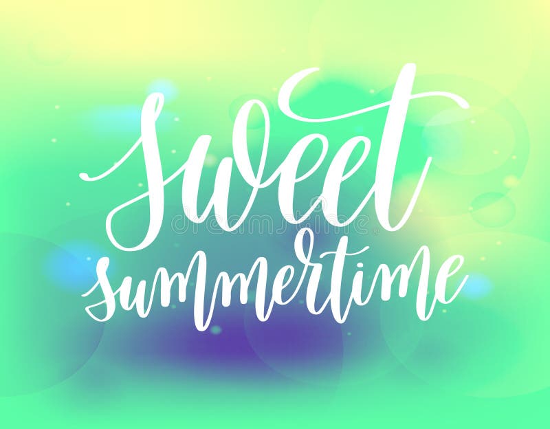 Download Sweet Summertime Hand Lettering Stock Vector ...