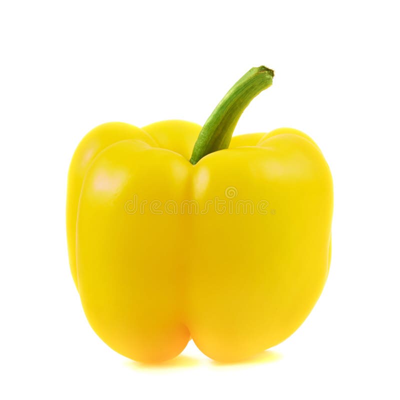 Sweet Yellow Bell Pepper Isolated Stock Image Image of organic, clean