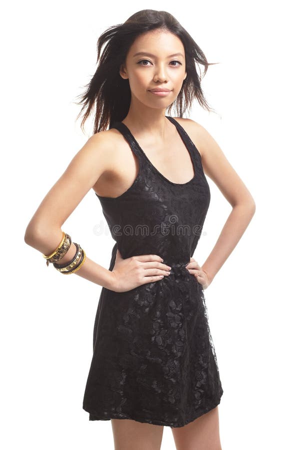 Sweet, young Asian gal royalty free stock image