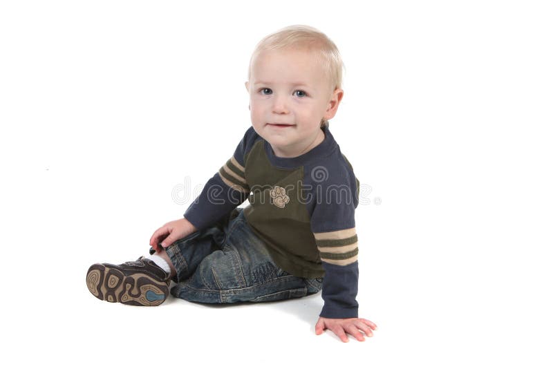 Sweet Young Baby Boy Sitting Sideways Stock Photos - Free & Royalty ...