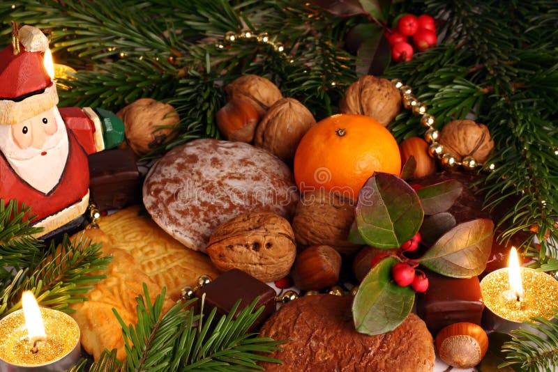 Sweets under the cristmas tree.