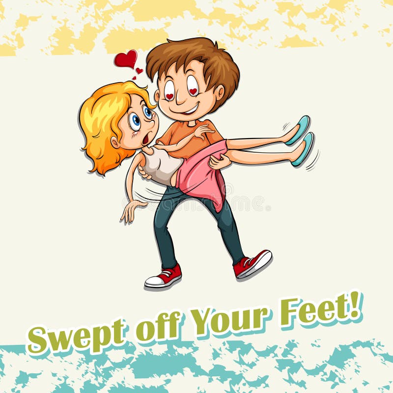 Swept off your feet stock vector. Illustration of clipart 58834810