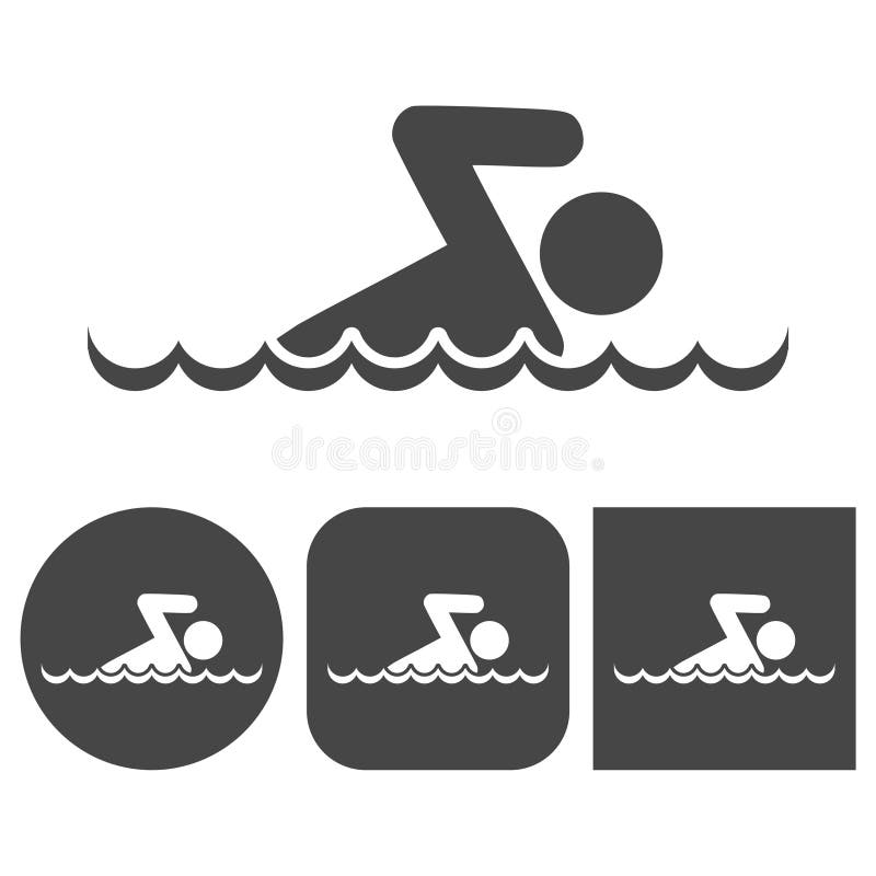 Swim Icon Vector Icons Set Stock Vector Illustration of forbidden