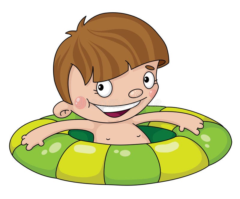 Swimmer boy stock vector. Illustration of smiling, swimmer - 19939681