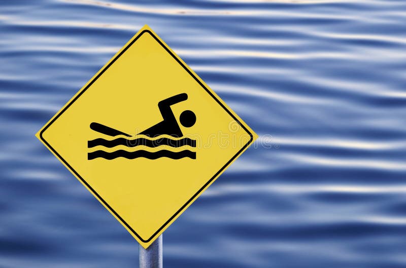 No Swimming Allowed, Sign or Symbol. Swimming Forbidden in this Area