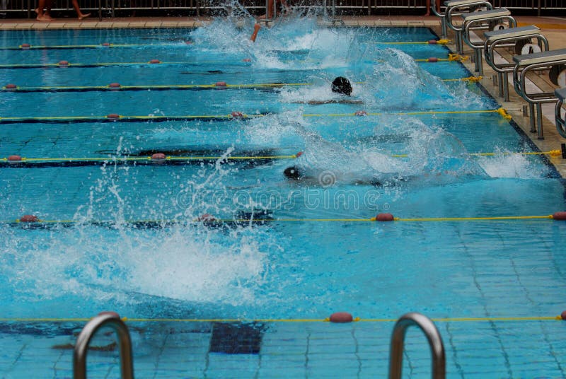 Swimming competition royalty free stock photography