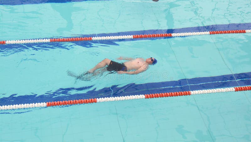 Swimming competition stock photo