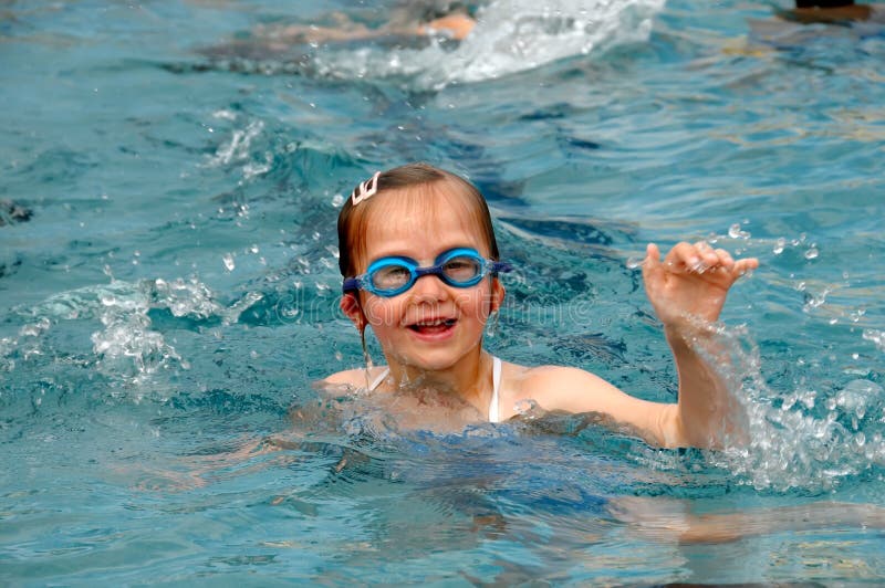 Swimming girl