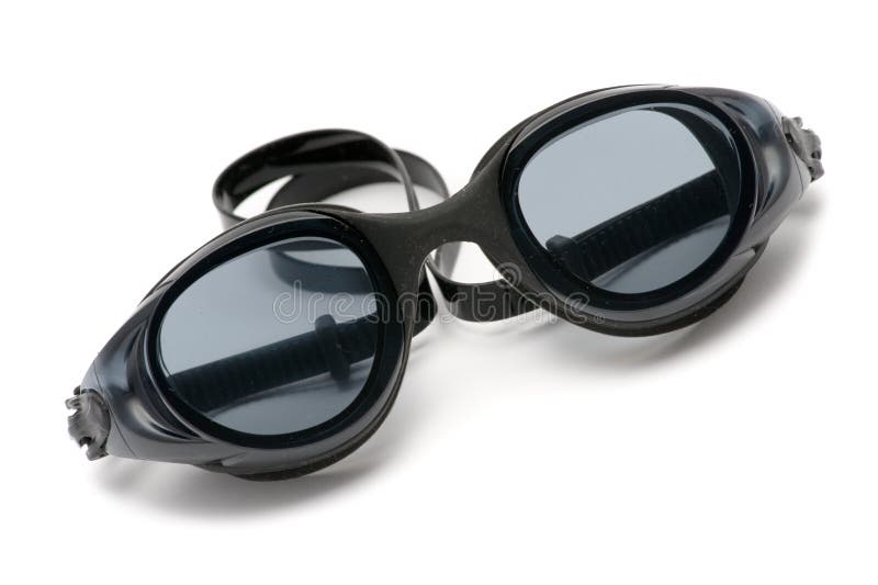 Black Swim Goggles stock photo. Image of tint, protection 9407594